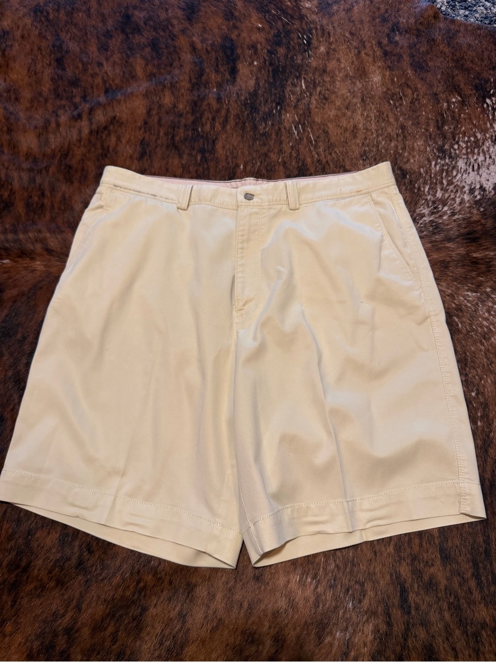 Tommy Bahama Shorts Mens 36 Yellow Tropical Cotton Tencel Stretch Beach Golf